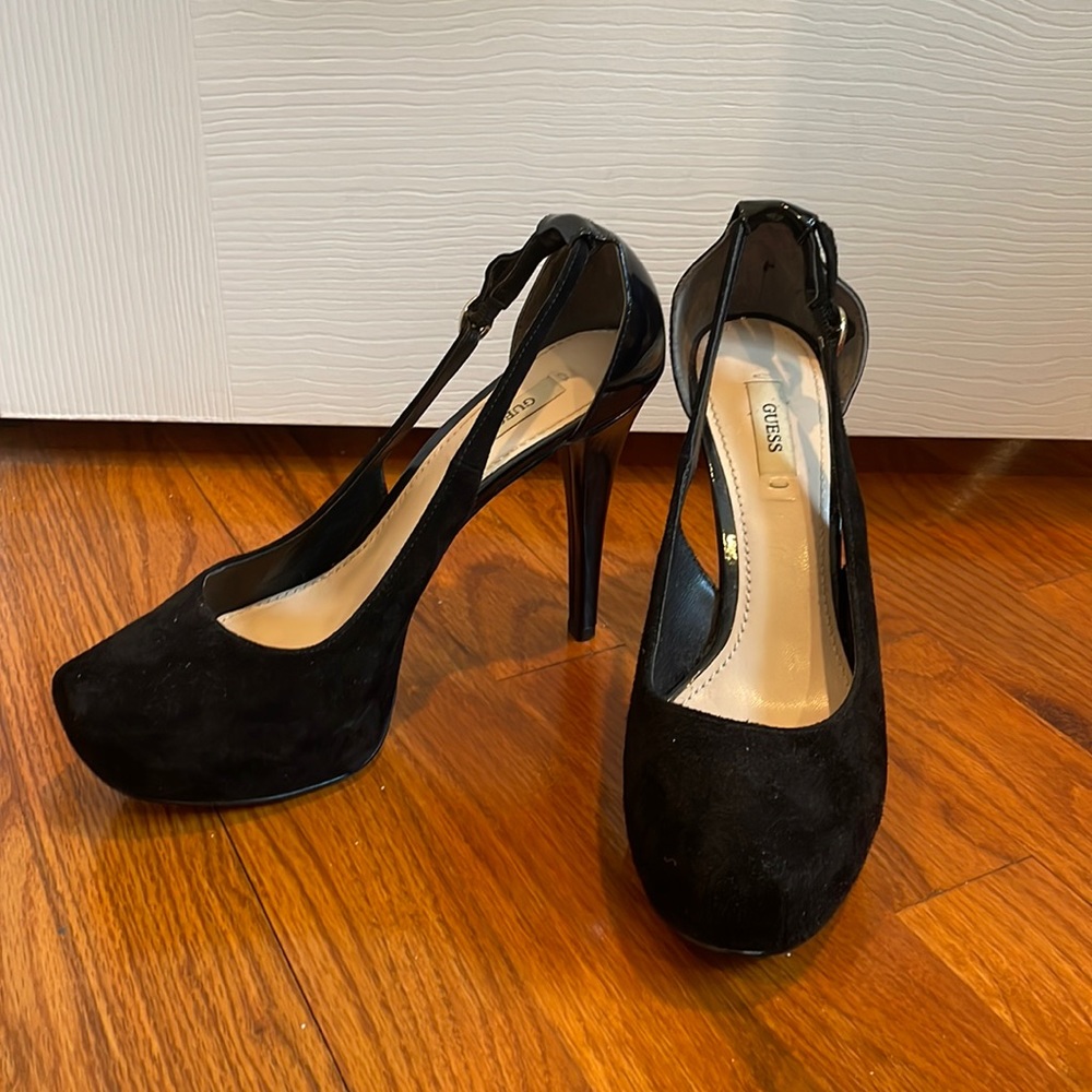 GUESS Heel Suede Patent Leather 8.5